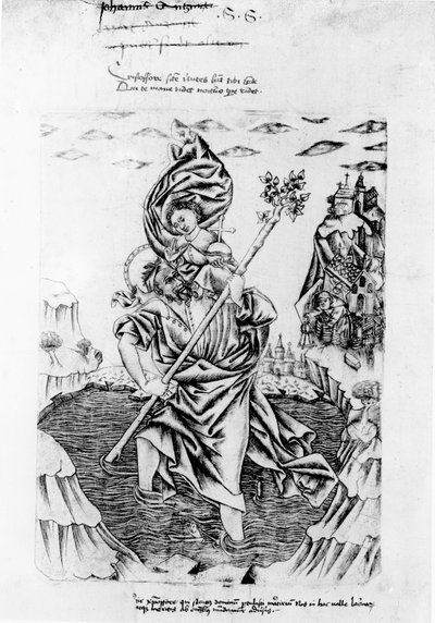 St. Christopher Carrying Christ Across the River by German School